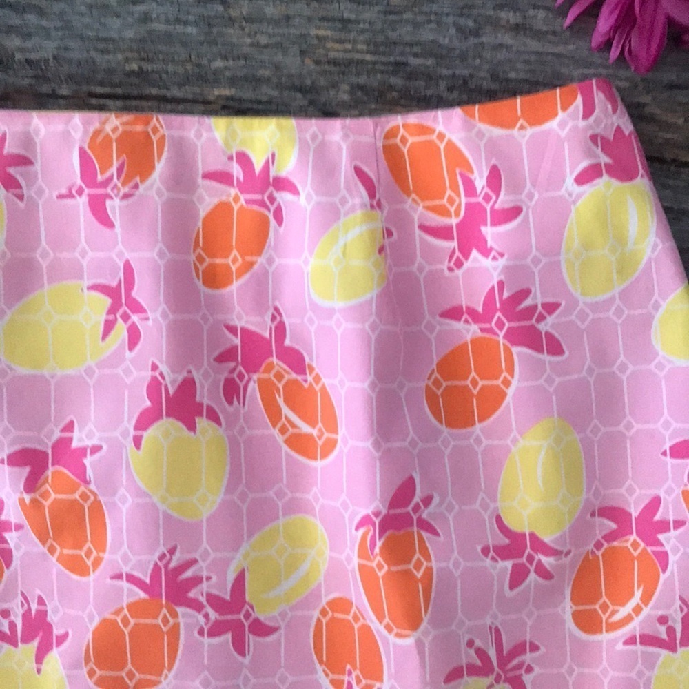 Lilly Pulitzer Pineapple Tulip Skirt Size 10